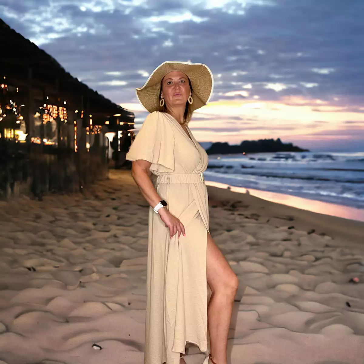 Robe longue Carolina Crème