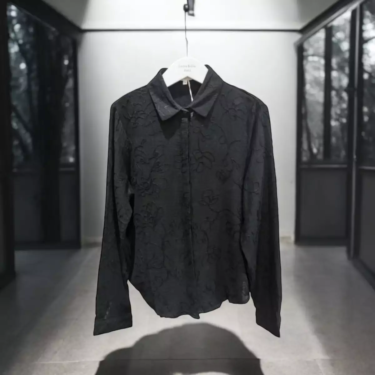 Chemise Brodée Bénédicte (noir)