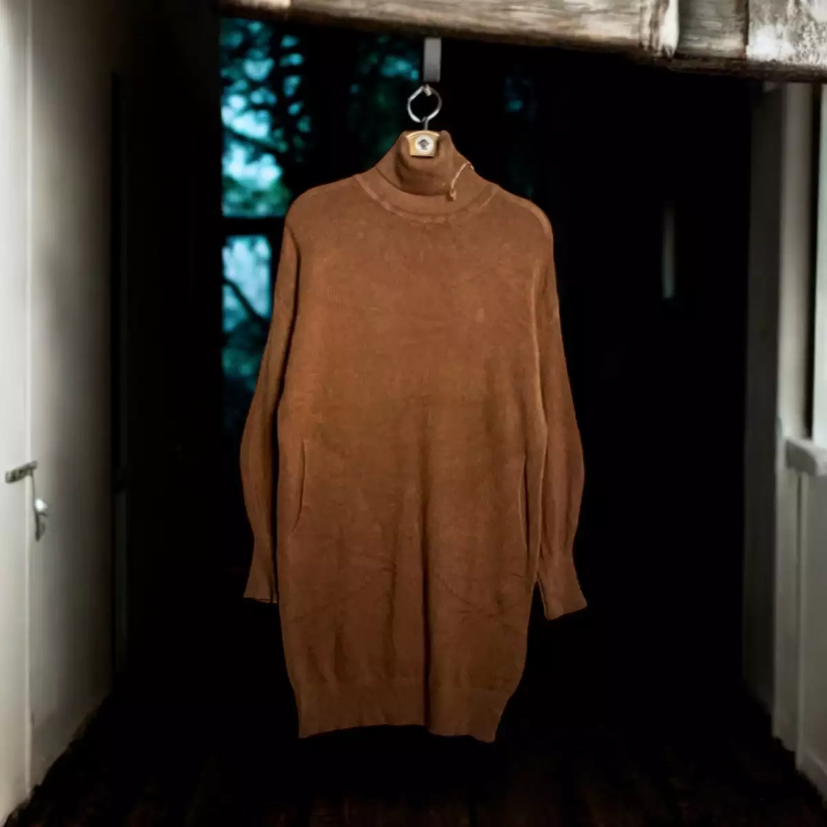 Robe pull avec poches Camel