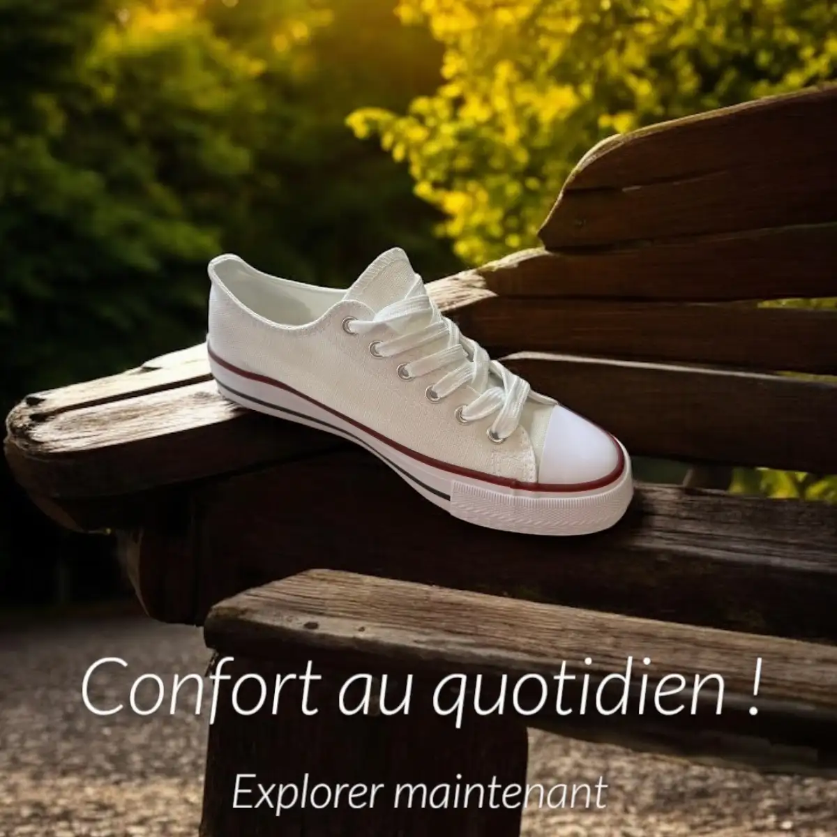 Baskets toile Blanc