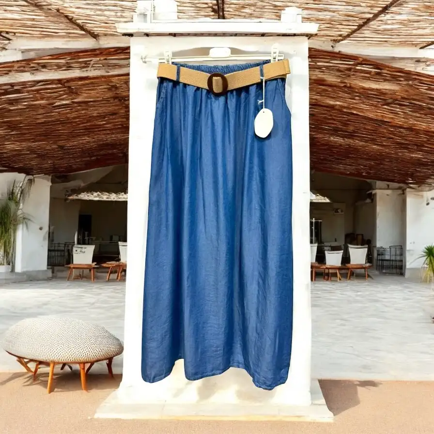 Jupe Maria en tencel Denim foncé