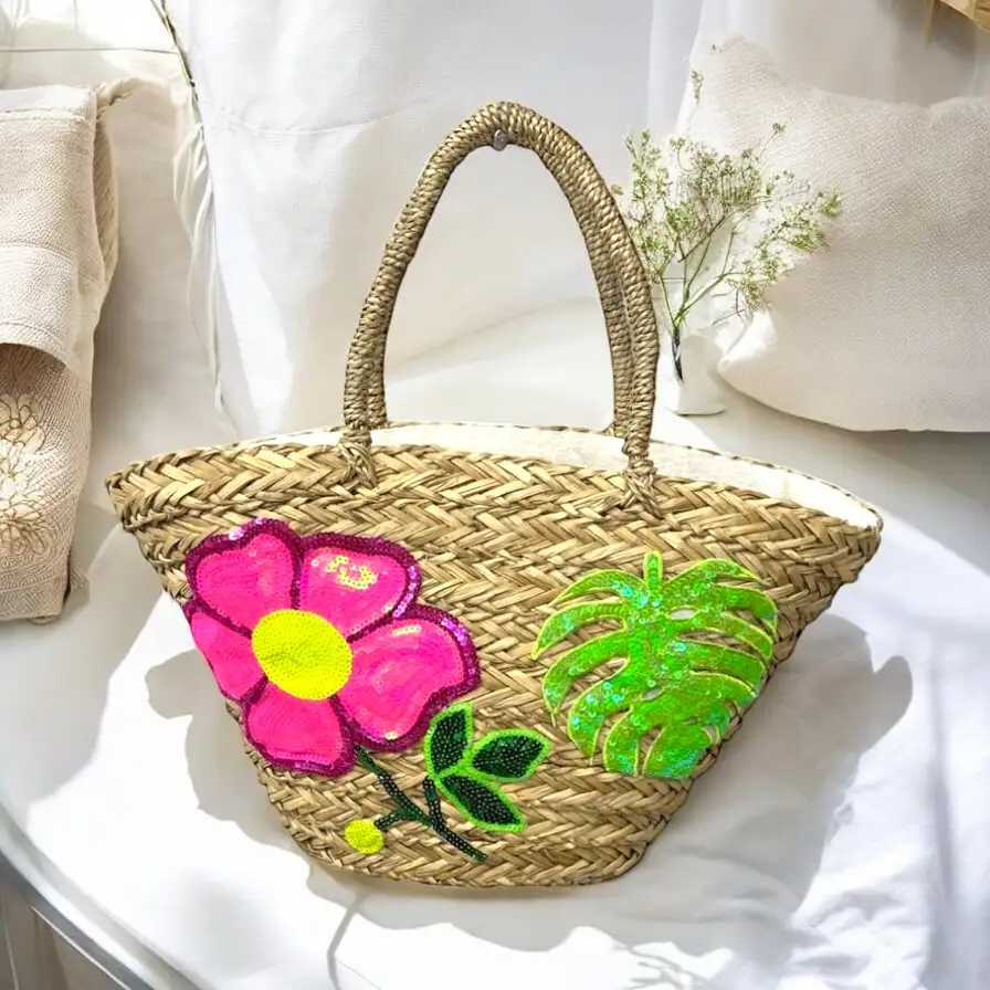 Sac paille tropical