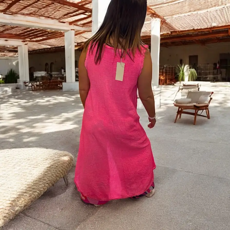 Tunique Adixia rose fluo