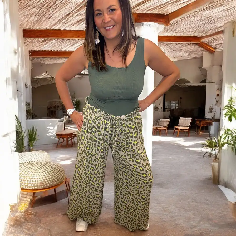 Pantalon Léo Vert