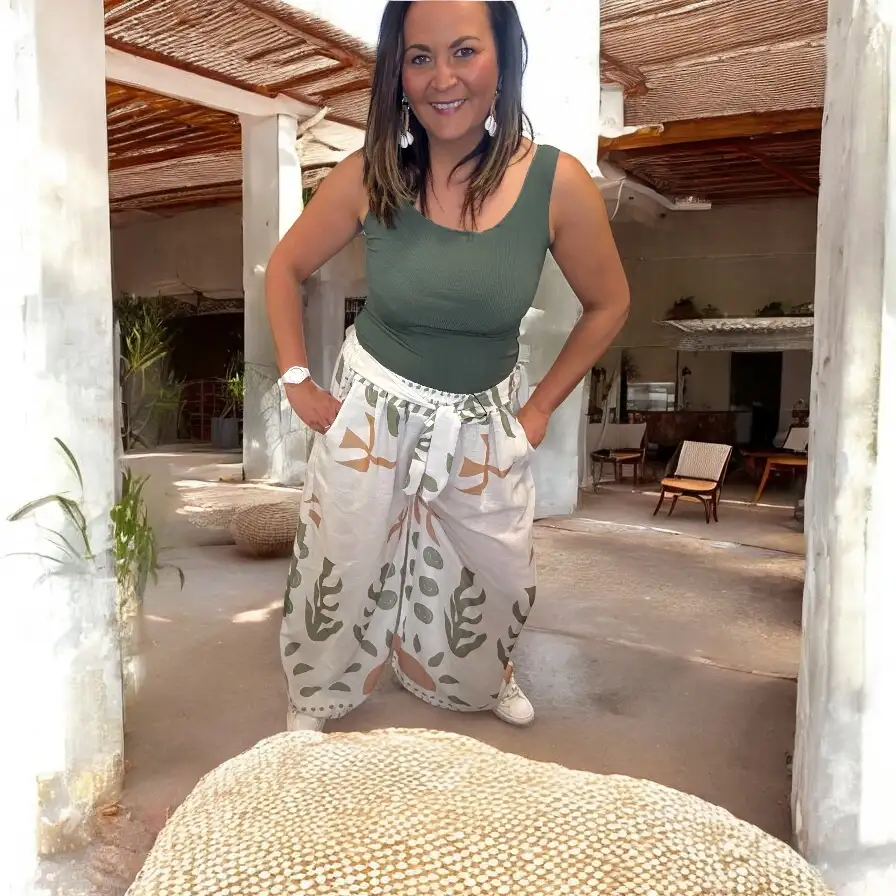 Pantalon Maeva Kaki