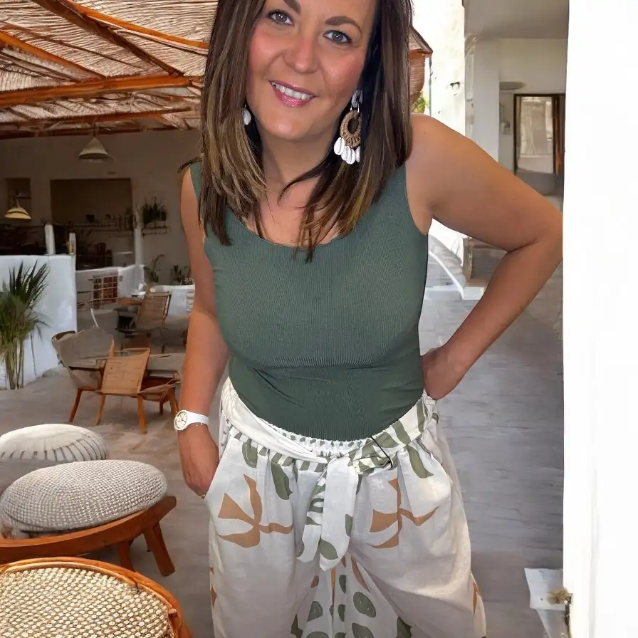 Pantalon Maeva Kaki