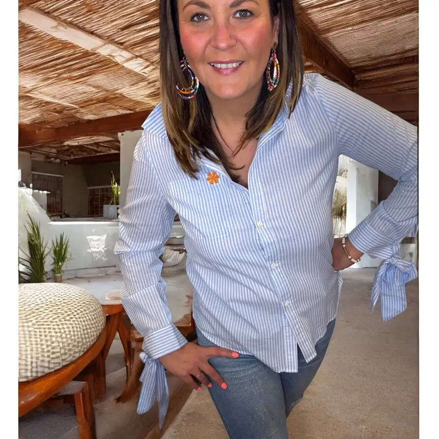 Chemise Rayée Roxane (bleu)