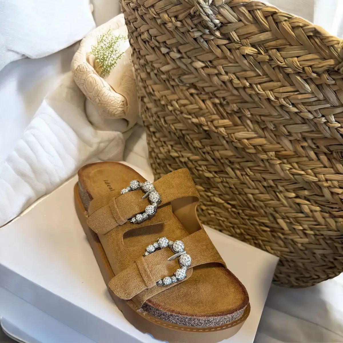 Mules Bijoux Camel