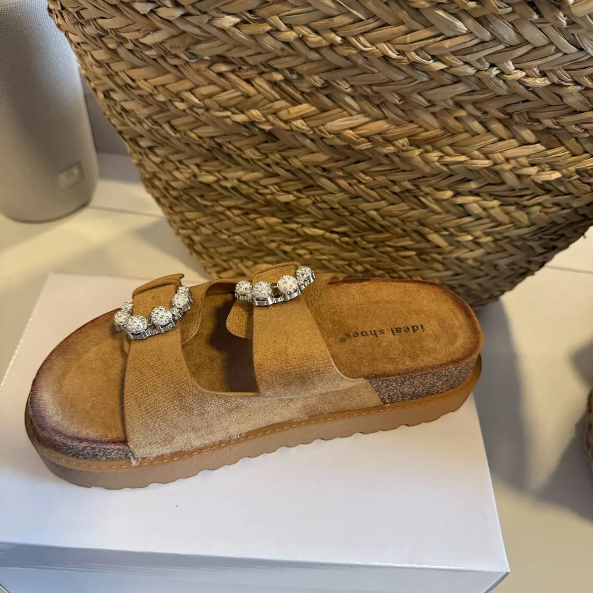 Mules Bijoux Camel