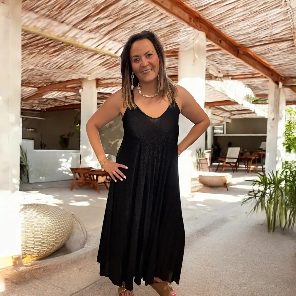 Robe Pailletée Victoria Noir