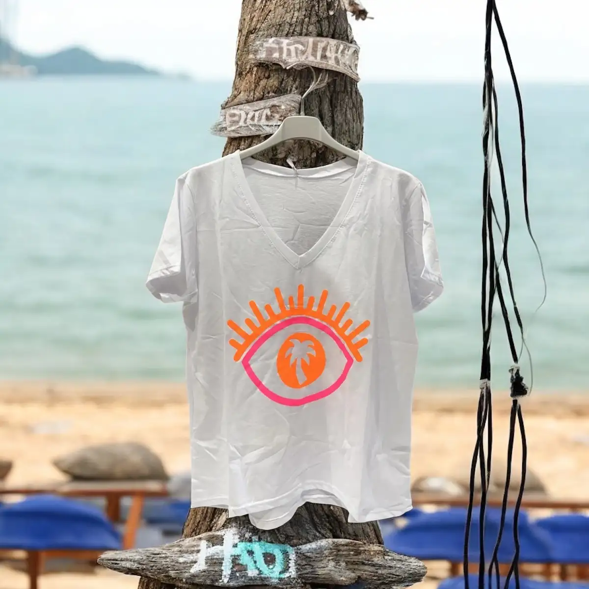 T shirt Oeil fluo