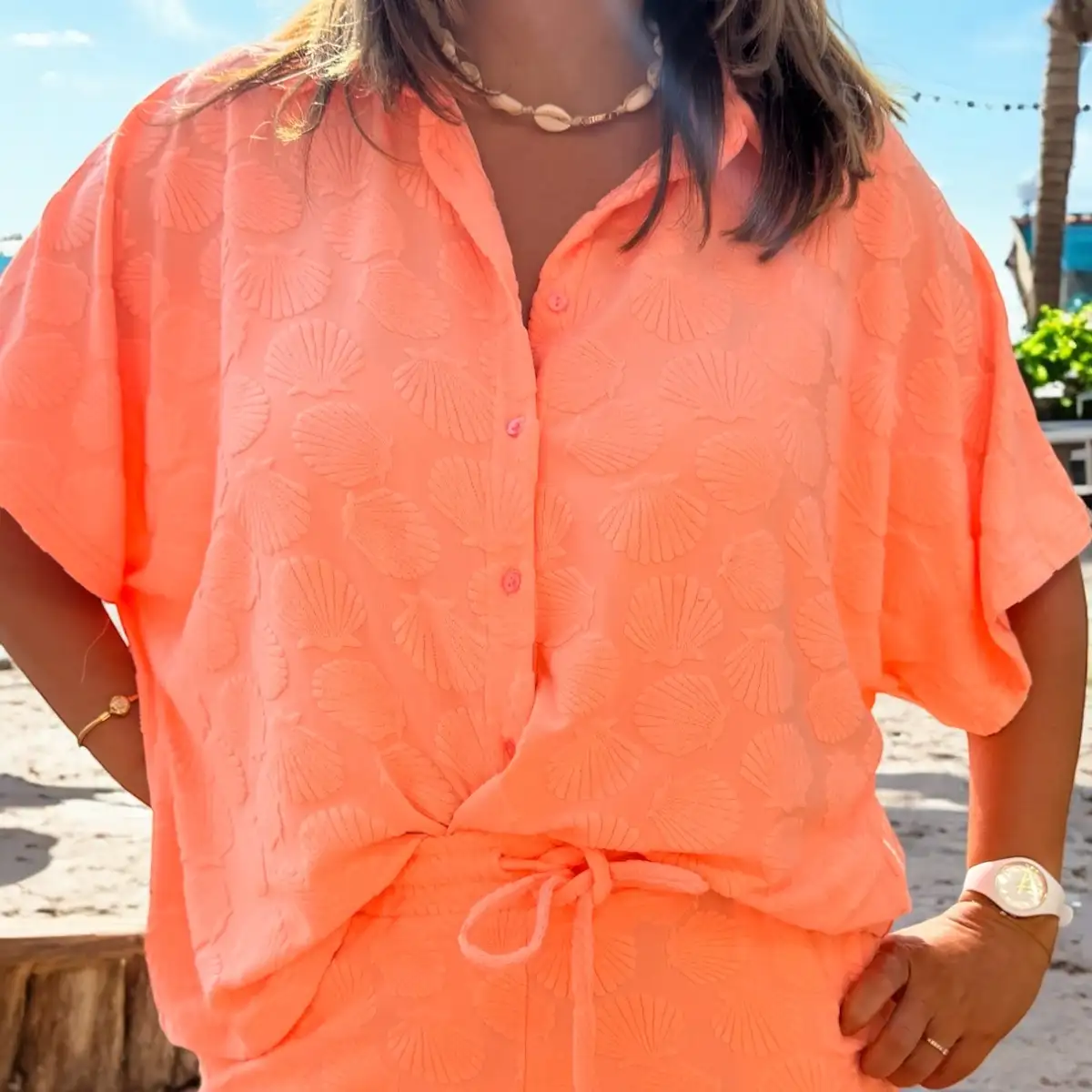 Chemise éponge Corail