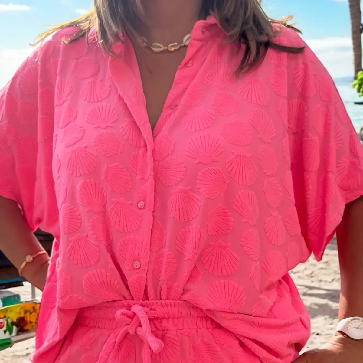 Chemise éponge Rose