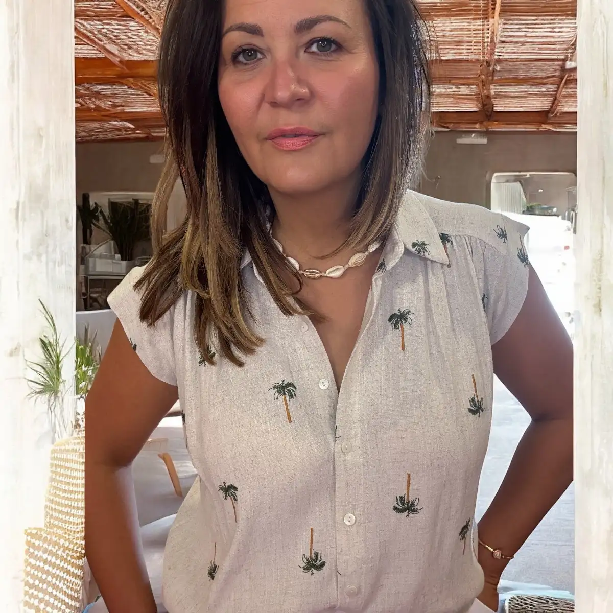 Chemise lin Pepita