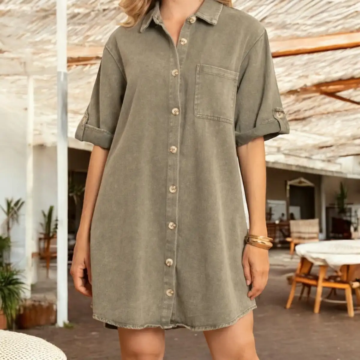 Robe Laura Kaki