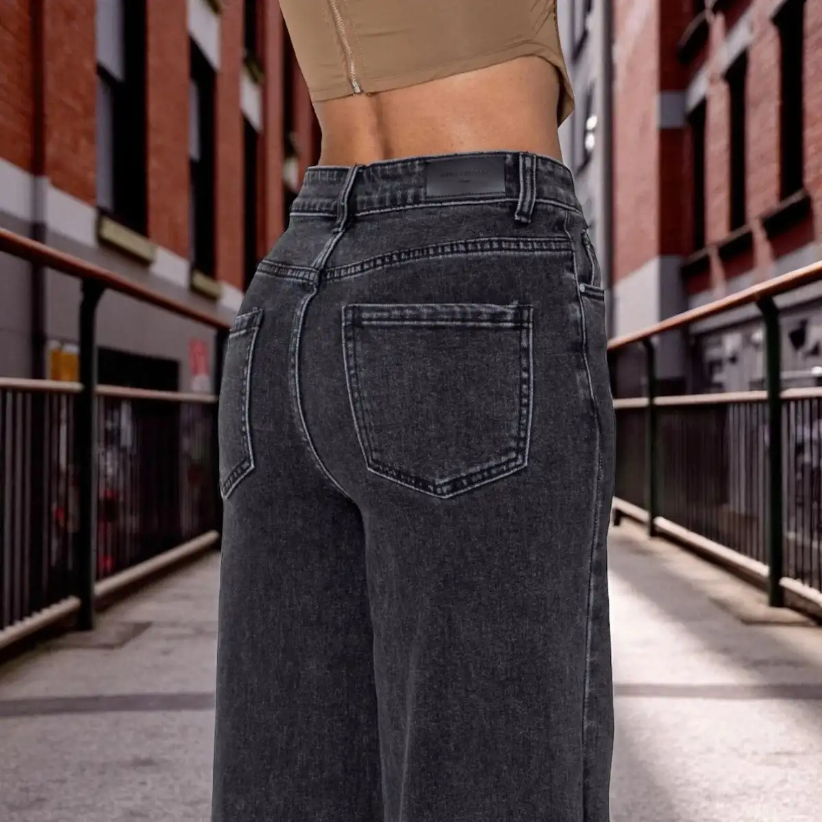 Jean Super Wide Noir