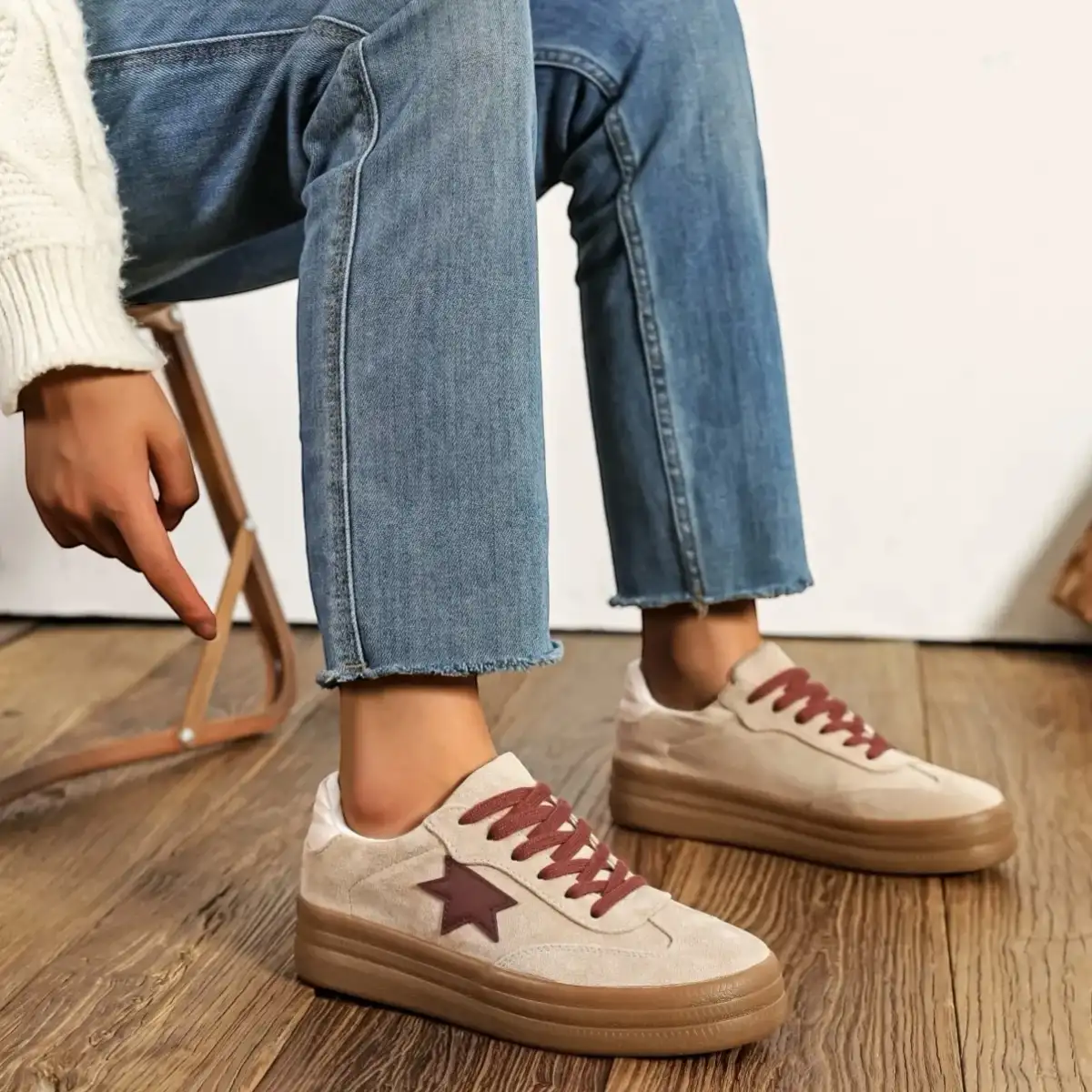 Baskets Daim Beige #681