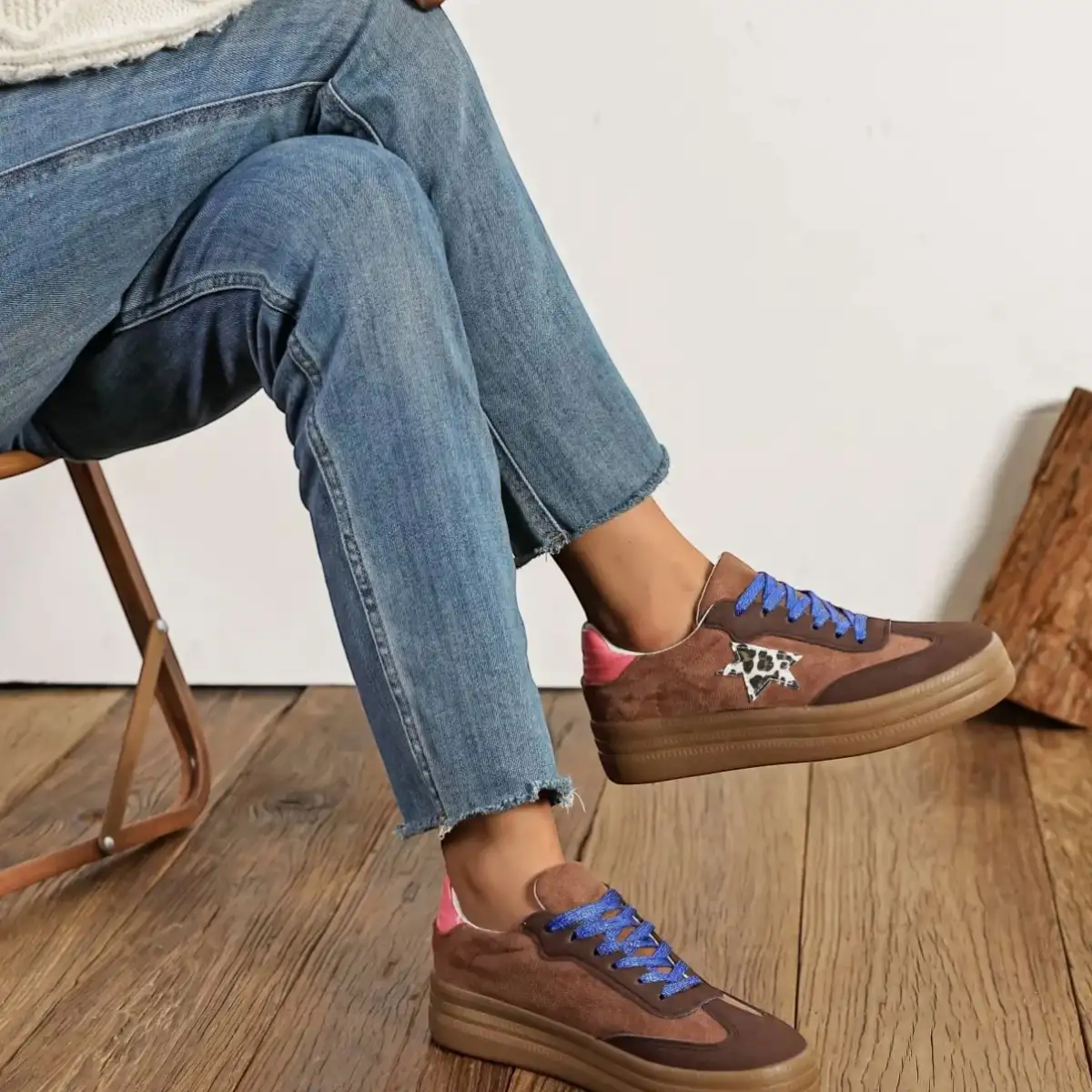 Baskets Daim Marron #680