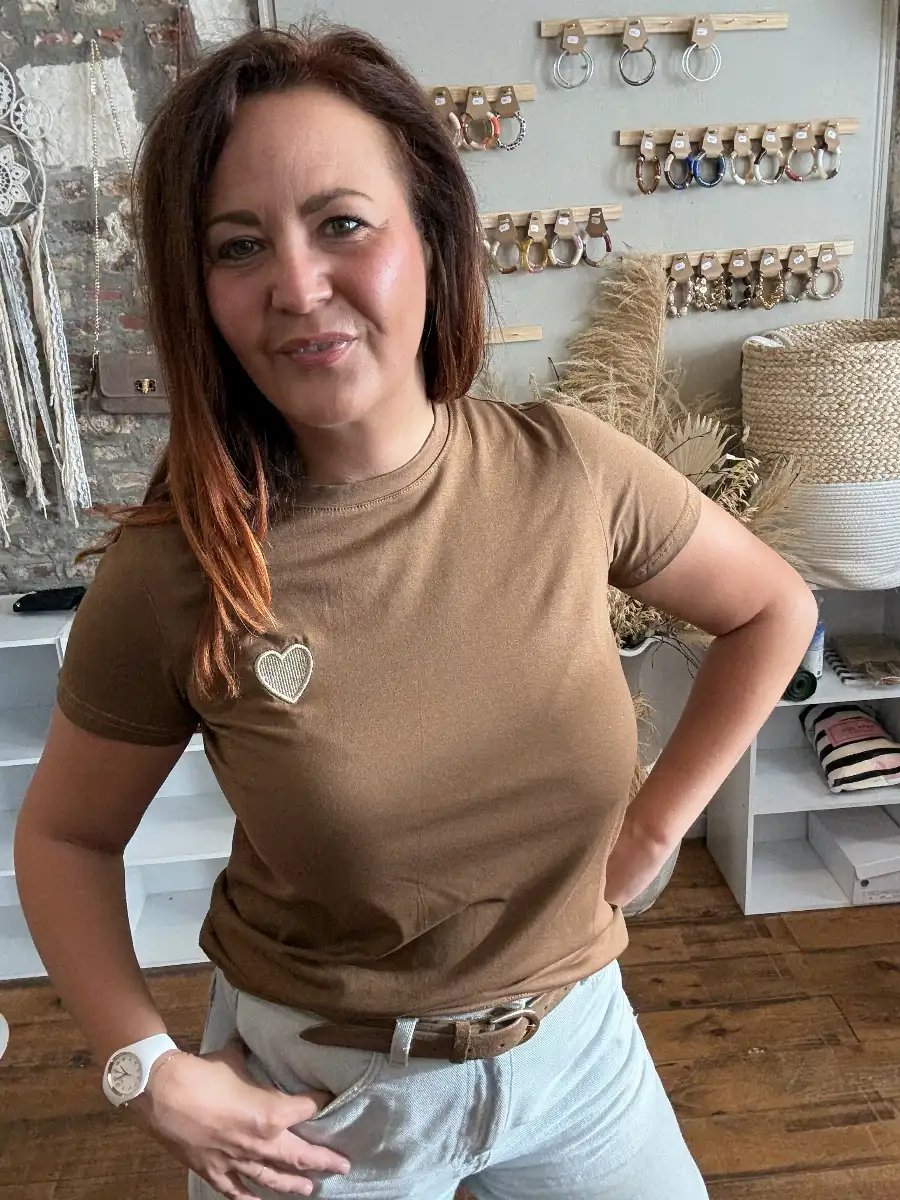 T Shirt COEUR doré #654