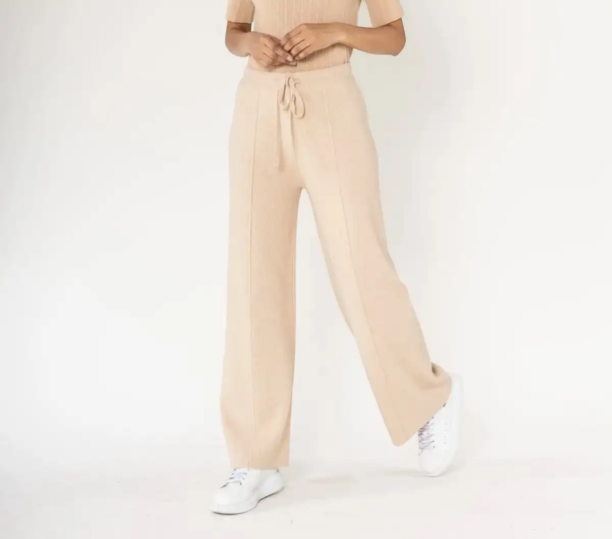 Pantalon Flare en Maille #673 Sable