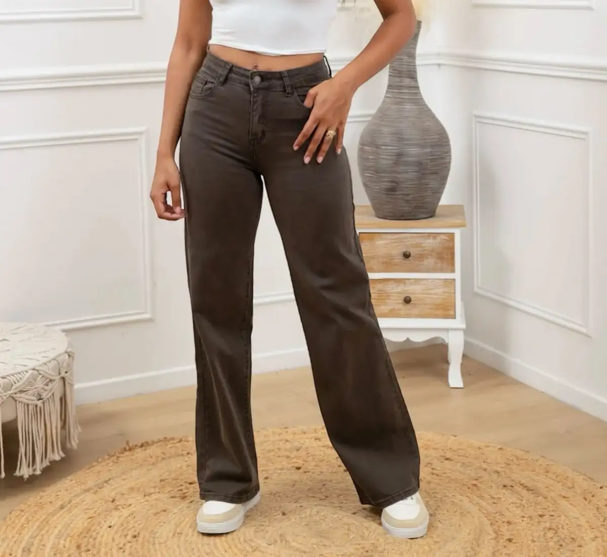 Jean Wide Leg #670 chocolat