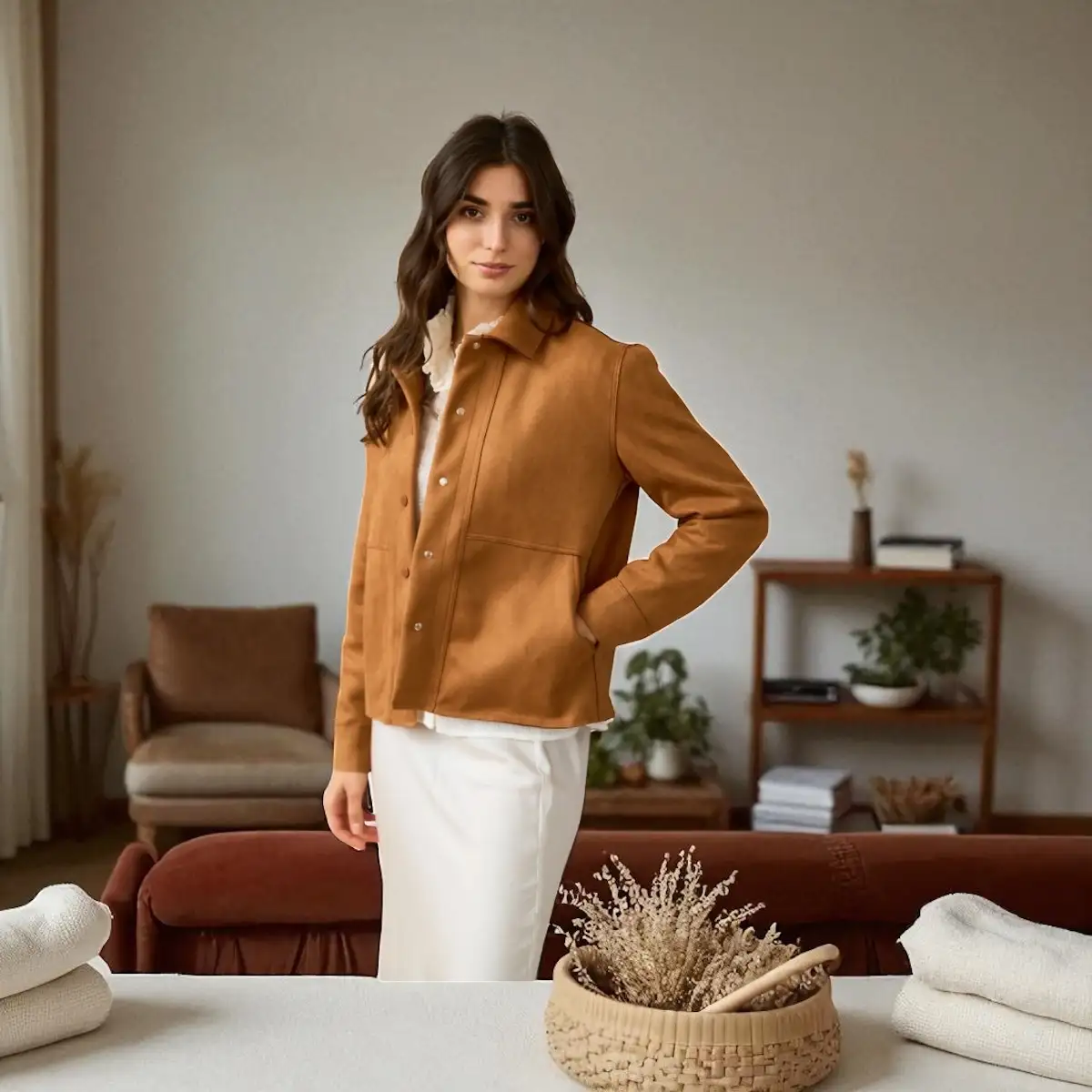 Veste Suédine #694 camel