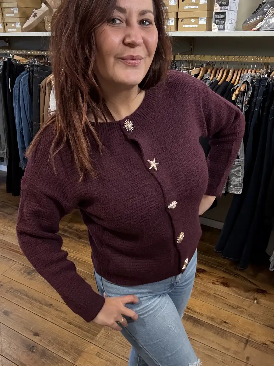 Gilet Coralie #707 Bordeaux