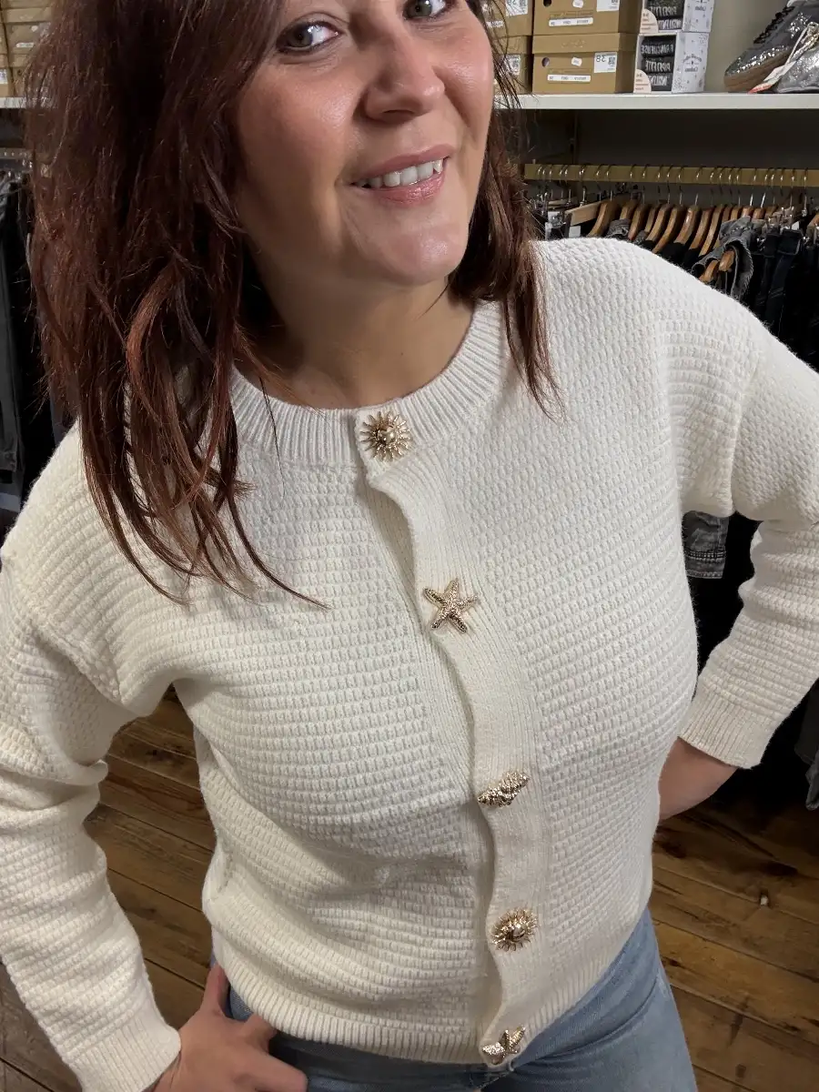 Gilet Coralie #706 Ecru