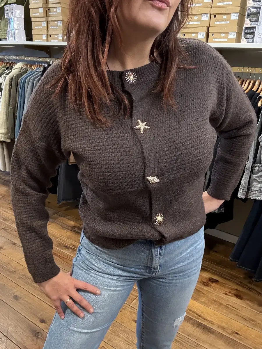 Gilet Coralie #705 café