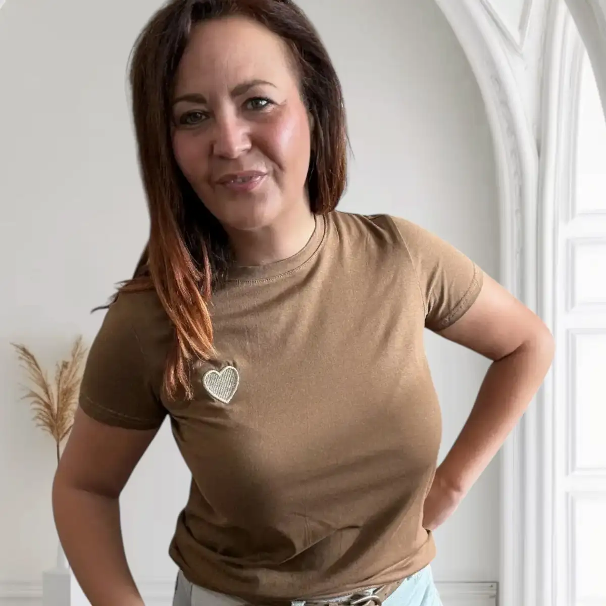 T Shirt COEUR doré #654