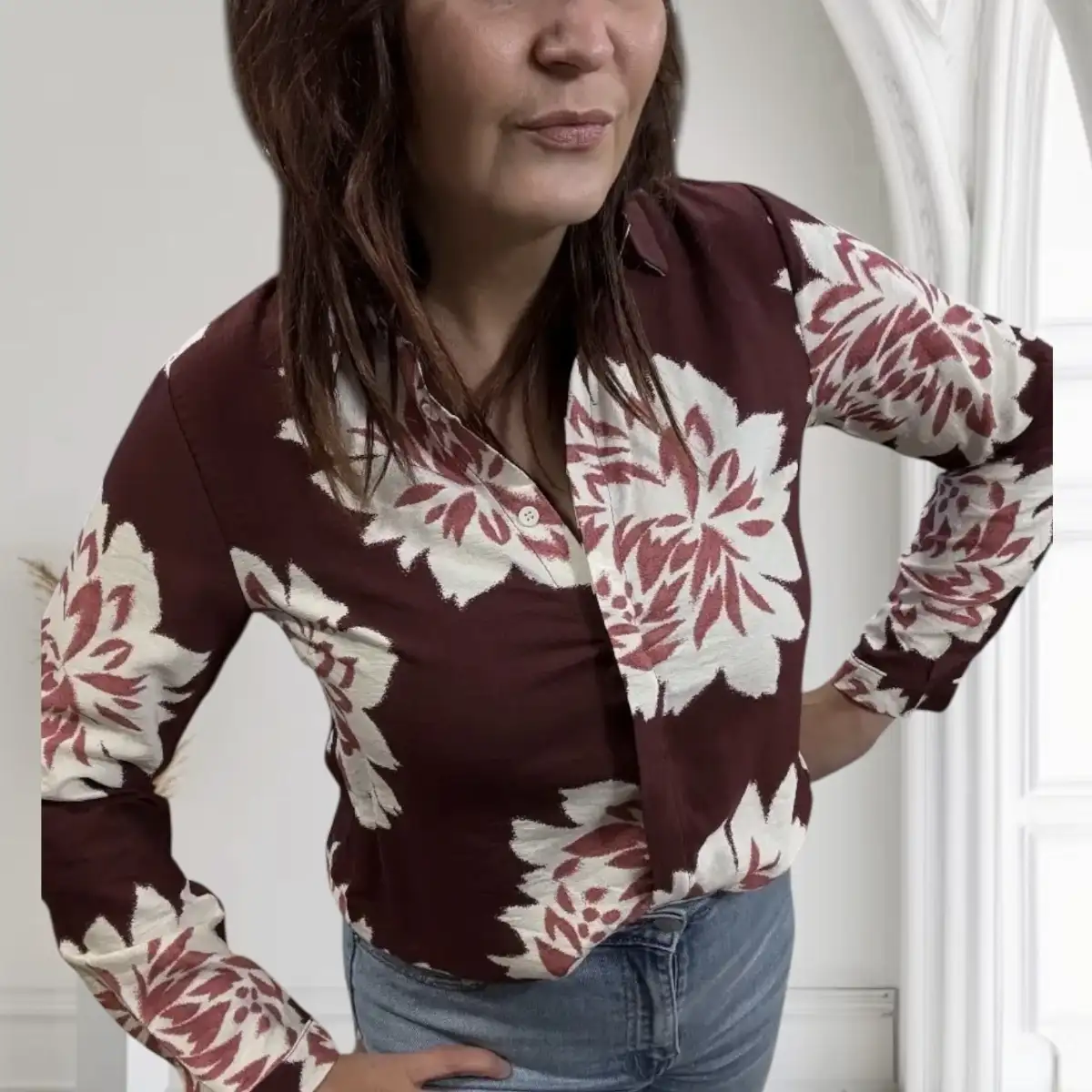 Chemise Anémone #712 Bordeaux