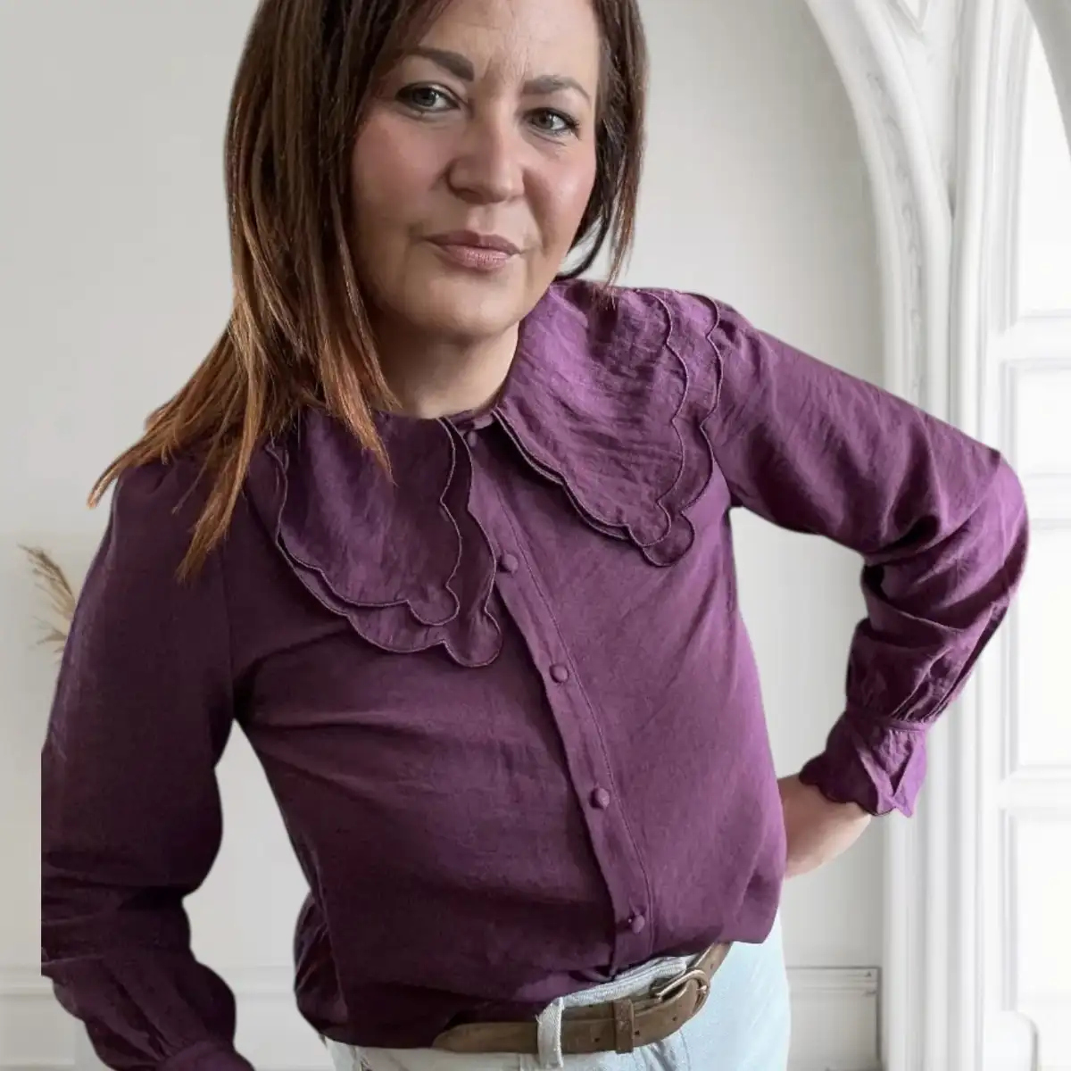Chemise Claudine Prune #664