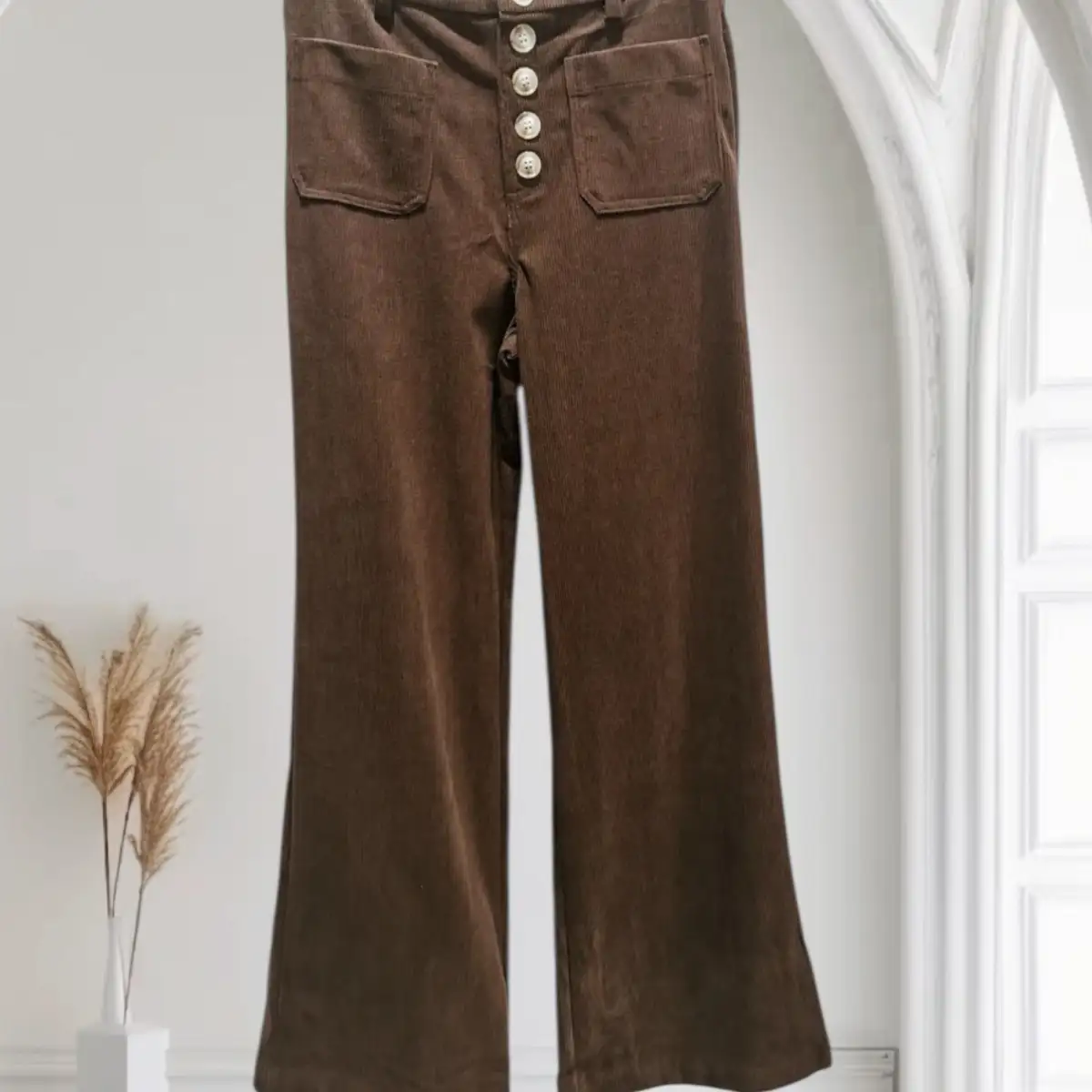 Pantalon velours Virginie #749 choco