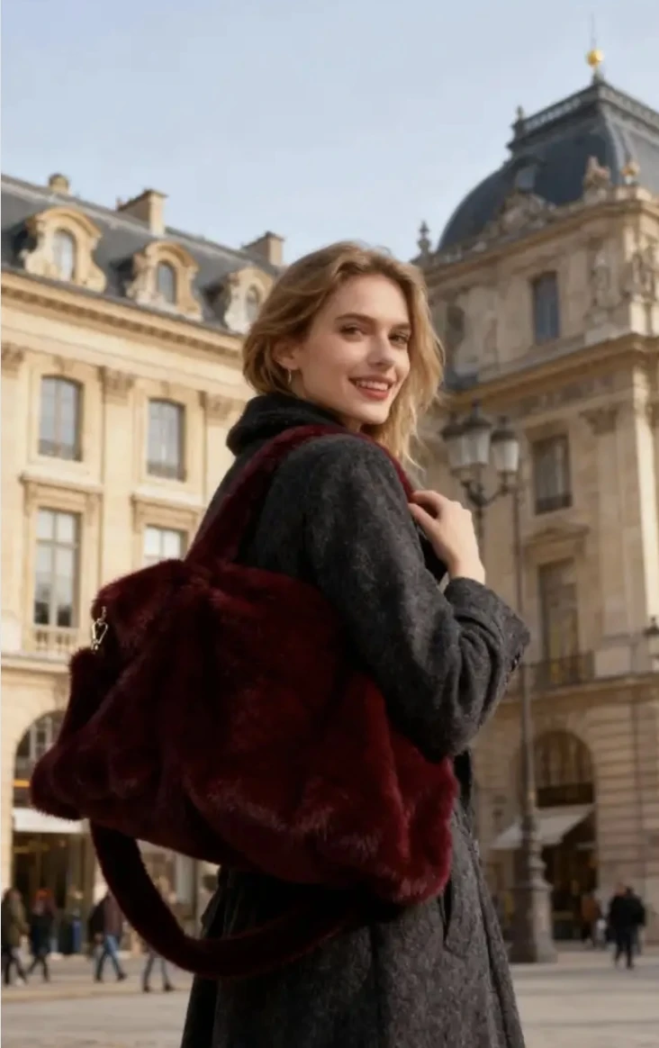 Sac oversize fourrure Wine