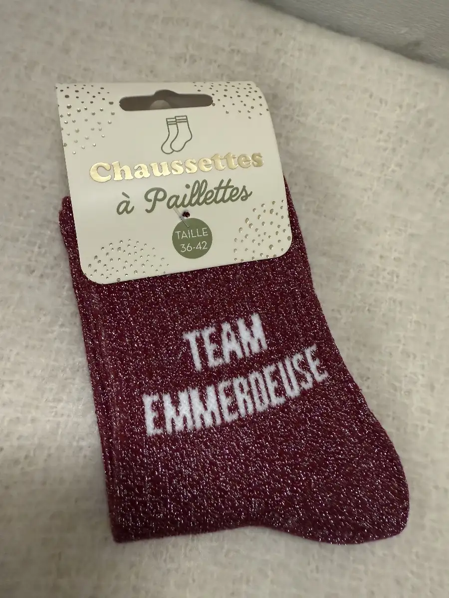 Les Chaussettes à Paillettes TEAM EMMERDEUSE
