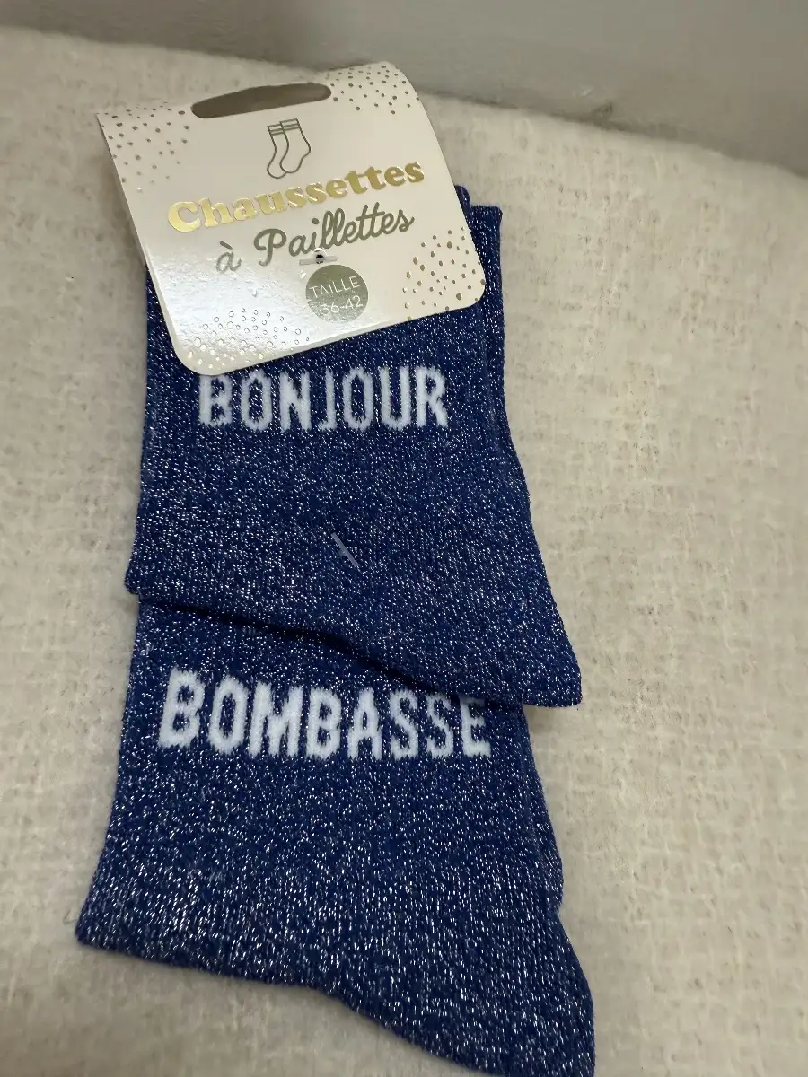 Les Chaussettes à Paillettes BONJOUR BOMBASSE