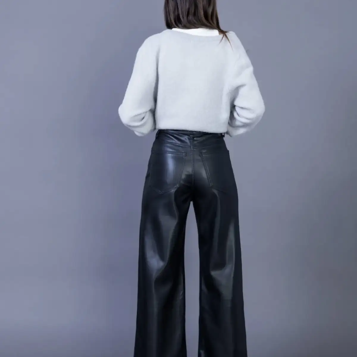 Pantalon Wide Leg Similicuir #760