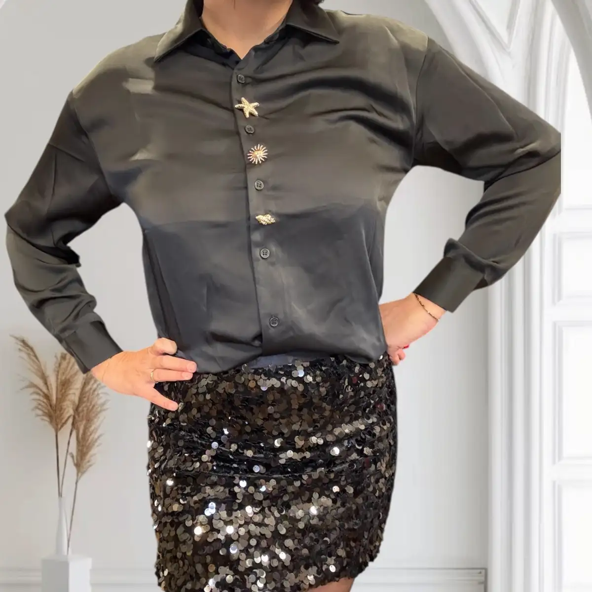 Jupe à Sequins #767 noir