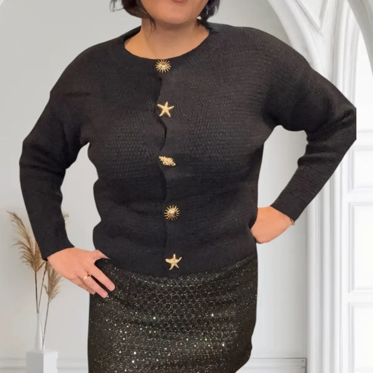 Jupe en tweed #769 noir