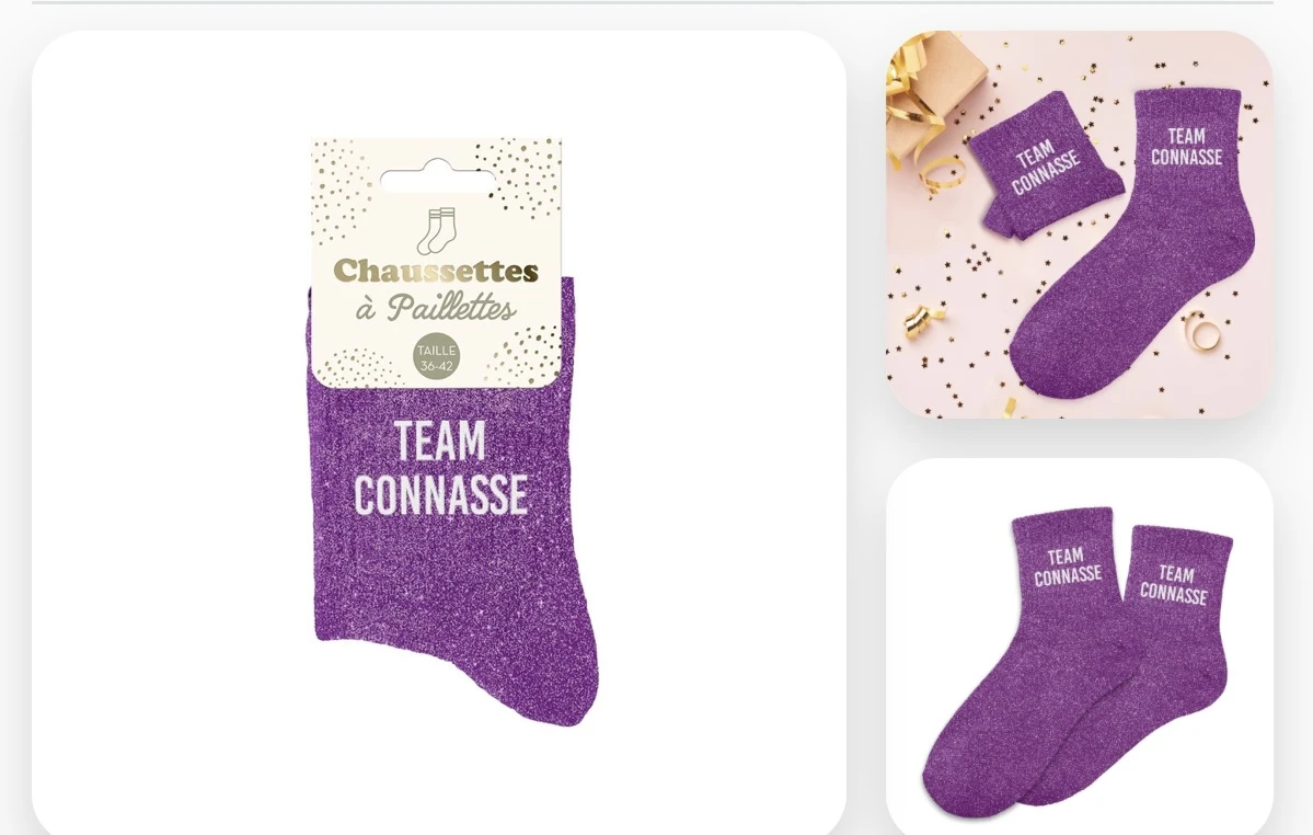 Les Chaussettes à Paillettes TEAM CONNASSE