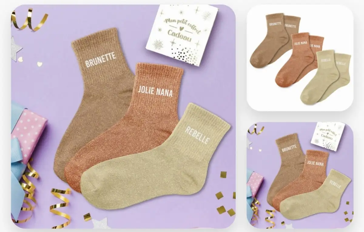 Coffret 3 paires Chaussettes Brunette