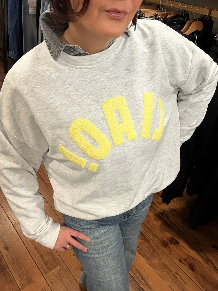 Sweat CIAO ! #798 gris et jaune