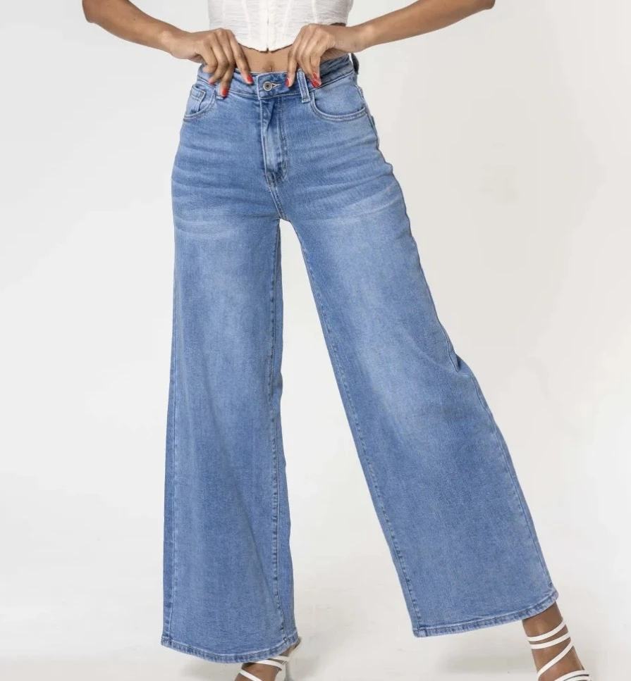#870 Jean Super Wide Bleu Clair