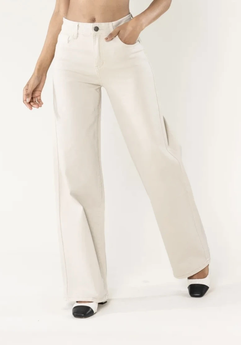 #872 Jean Wide Leg Crème