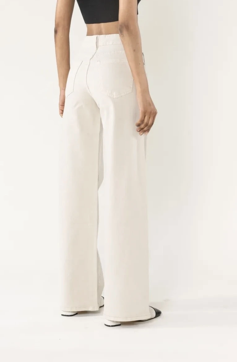 #872 Jean Wide Leg Crème