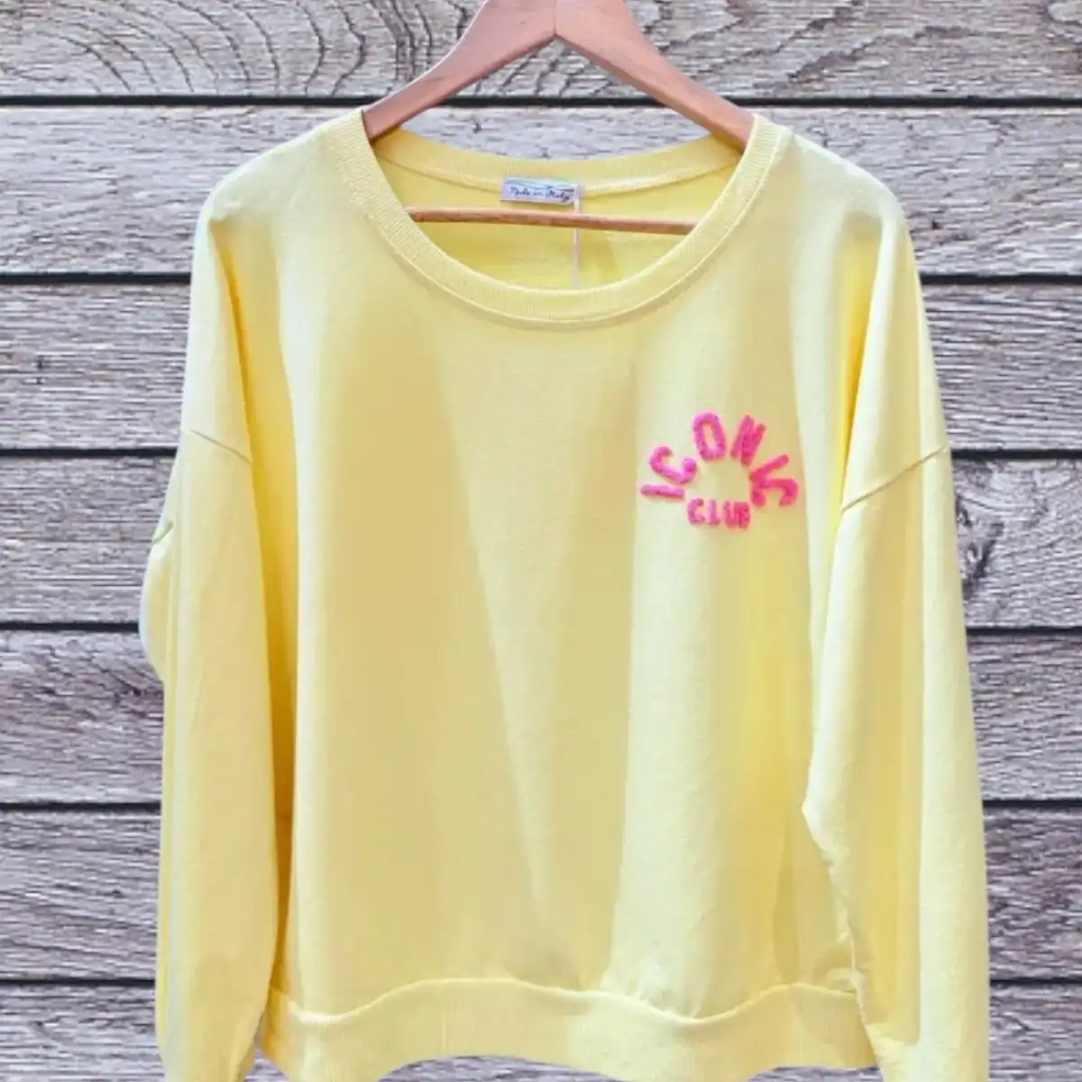 #873 Sweat ICONIC CLUB Jaune
