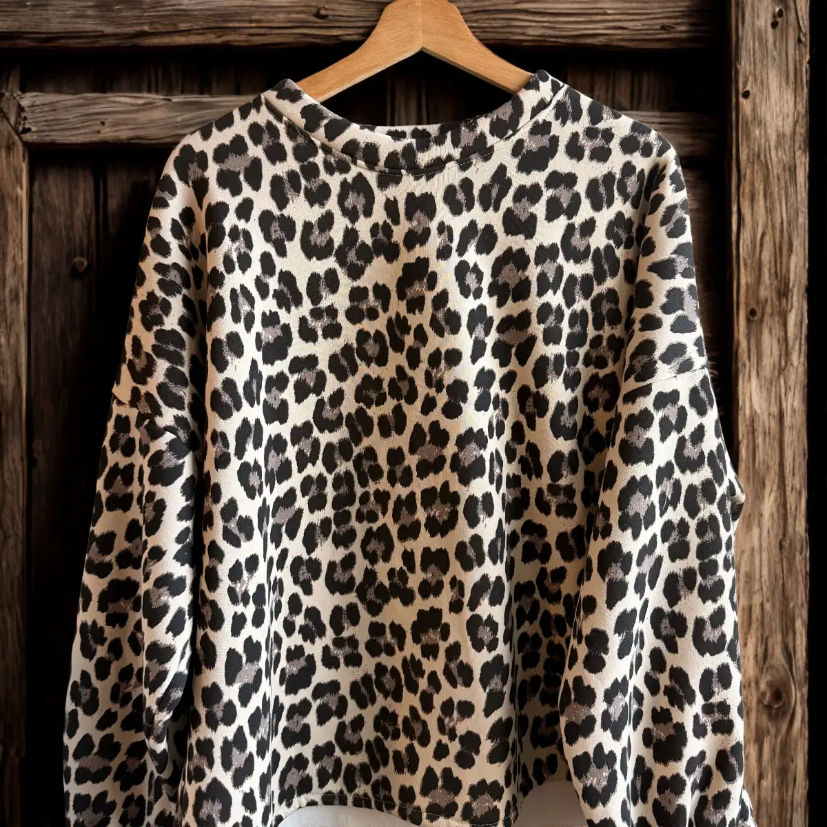 #877 Sweat MATCHA léopard