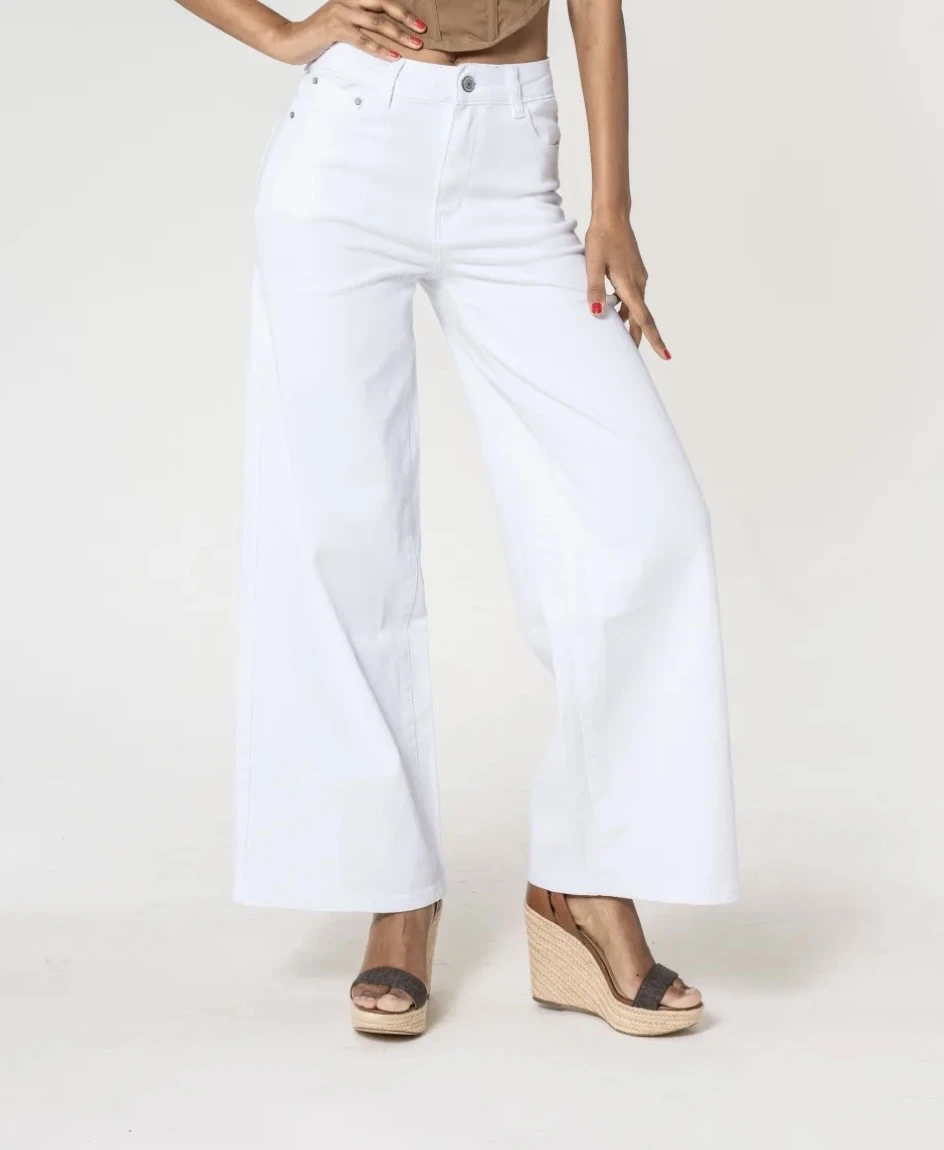 #902 Jean Super Wide Blanc