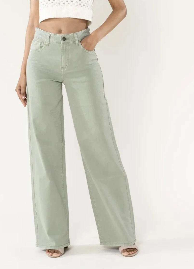 #903 Jean Wide Leg Sauge