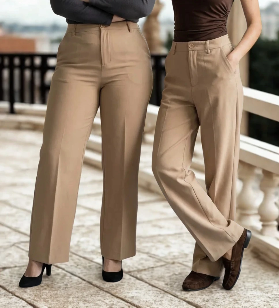 #905 Pantalon Tailleur Océane Taupe